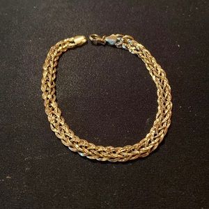 14k yellow gold Wheat-Link 7.5” bracelet